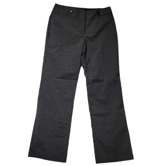 Glencheck Plaid Flat Front Trousers Gray Woman's 6 Petite Business Casual Career - Picture 1 of 5